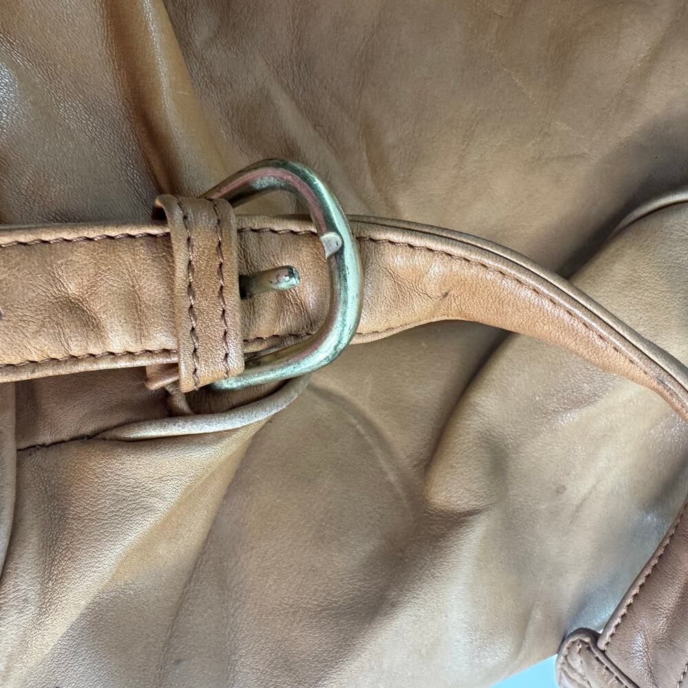 Boulder Ridge Full Grain Leather Backpack Brown Hiking Travel Bag 12x12 - Picture 9 of 11